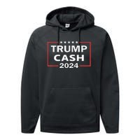 Trump Cash 2024 President Trump Supporter Re Election Performance Fleece Hoodie