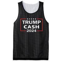 Trump Cash 2024 President Trump Supporter Re Election Mesh Reversible Basketball Jersey Tank