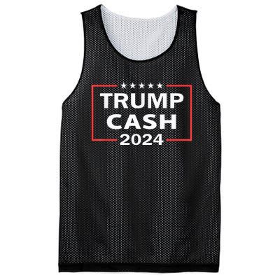 Trump Cash 2024 President Trump Supporter Re Election Mesh Reversible Basketball Jersey Tank