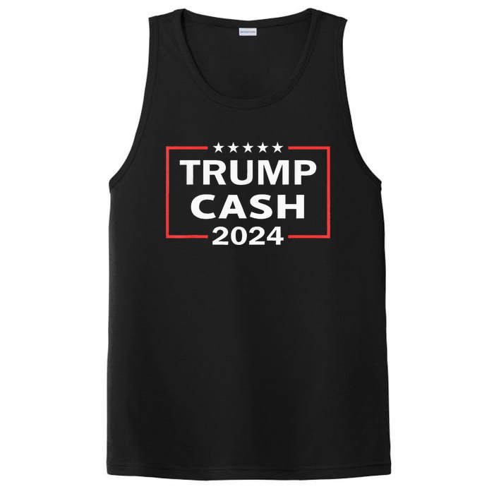 Trump Cash 2024 President Trump Supporter Re Election PosiCharge Competitor Tank