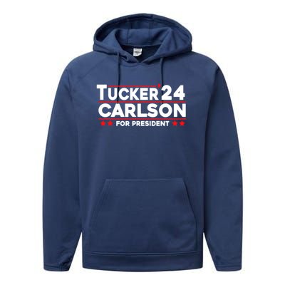 Tucker Carlson 2024 For President Performance Fleece Hoodie