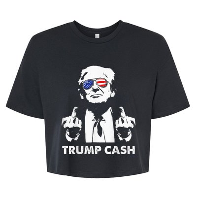 Trump Cash 2024 President Trump Supporter Reelection Bella+Canvas Jersey Crop Tee