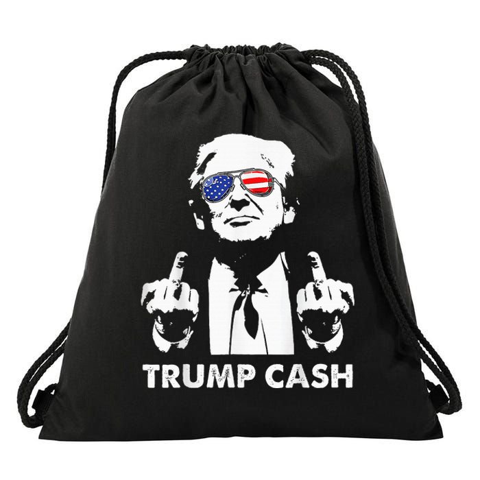 Trump Cash 2024 President Trump Supporter Reelection Drawstring Bag