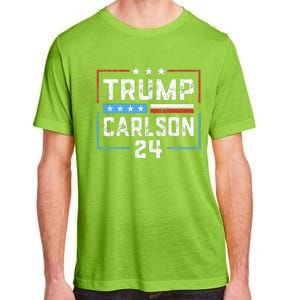 Trump Carlson 2024 President Election Pro America US Flag Adult ChromaSoft Performance T-Shirt