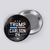 Trump Carlson 2024 President Election Pro America US Flag Button