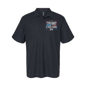 Trump Carlson 2024 President Election Pro America US Flag Softstyle Adult Sport Polo