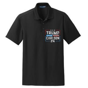 Trump Carlson 2024 President Election Pro America US Flag Dry Zone Grid Polo