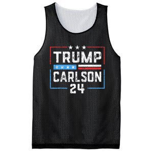 Trump Carlson 2024 President Election Pro America US Flag Mesh Reversible Basketball Jersey Tank