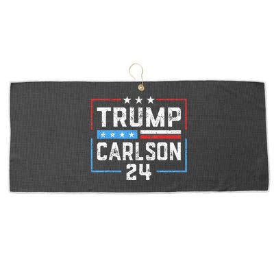 Trump Carlson 2024 President Election Pro America US Flag Large Microfiber Waffle Golf Towel