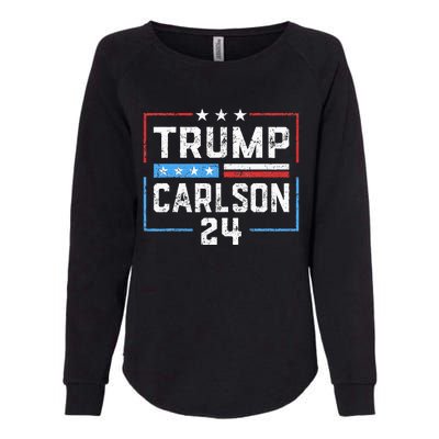 Trump Carlson 2024 President Election Pro America US Flag Womens California Wash Sweatshirt