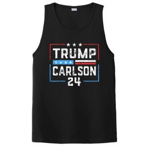 Trump Carlson 2024 President Election Pro America US Flag PosiCharge Competitor Tank