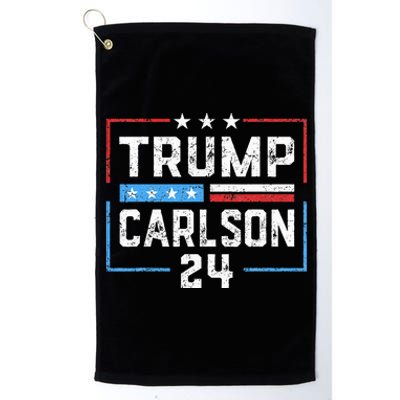 Trump Carlson 2024 President Election Pro America US Flag Platinum Collection Golf Towel