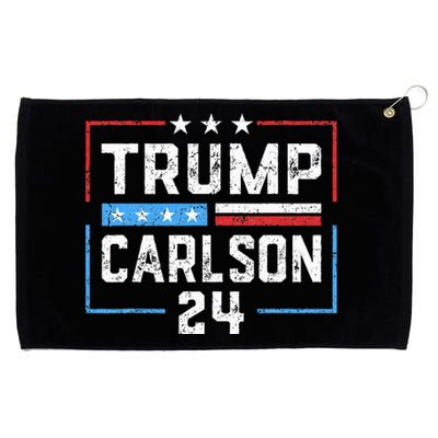 Trump Carlson 2024 President Election Pro America US Flag Grommeted Golf Towel