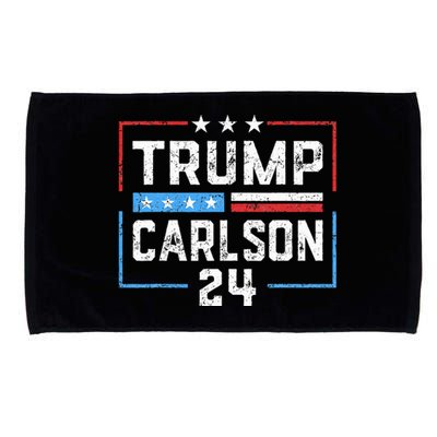 Trump Carlson 2024 President Election Pro America US Flag Microfiber Hand Towel