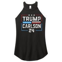 Trump Carlson 2024 President Election Pro America US Flag Women's Perfect Tri Rocker Tank