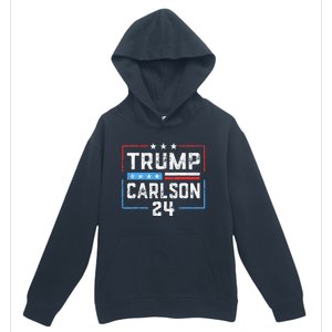 Trump Carlson 2024 President Election Pro America US Flag Urban Pullover Hoodie