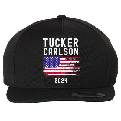 Tucker Carlson 2024 15 Wool Snapback Cap