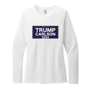 Trump Carlson 2024 Womens CVC Long Sleeve Shirt