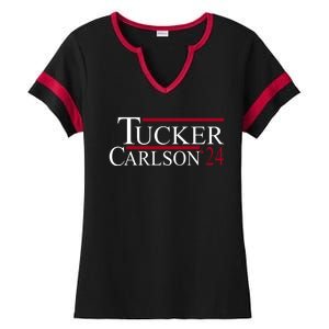 Tucker Carlson 2024 President Elections Political Ladies Halftime Notch Neck Tee