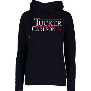 Tucker Carlson 2024 President Elections Political Womens Funnel Neck Pullover Hood