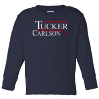 Tucker Carlson 2024 President Elections Political Toddler Long Sleeve Shirt