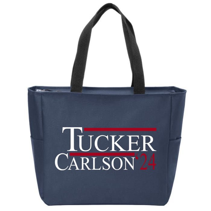 Tucker Carlson 2024 President Elections Political Zip Tote Bag