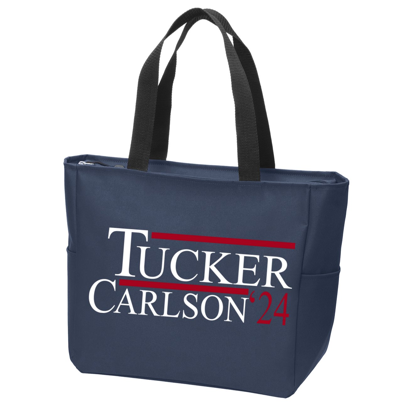 Tucker Carlson 2024 President Elections Political Zip Tote Bag