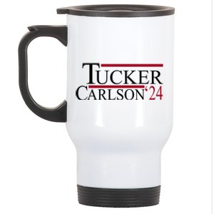 Tucker Carlson 2024 President Elections Political Stainless Steel Travel Mug