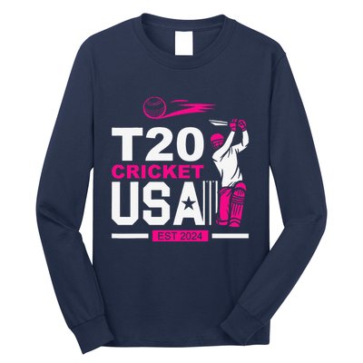 T20 Cricket 2024 Usa Cricket Fans Long Sleeve Shirt