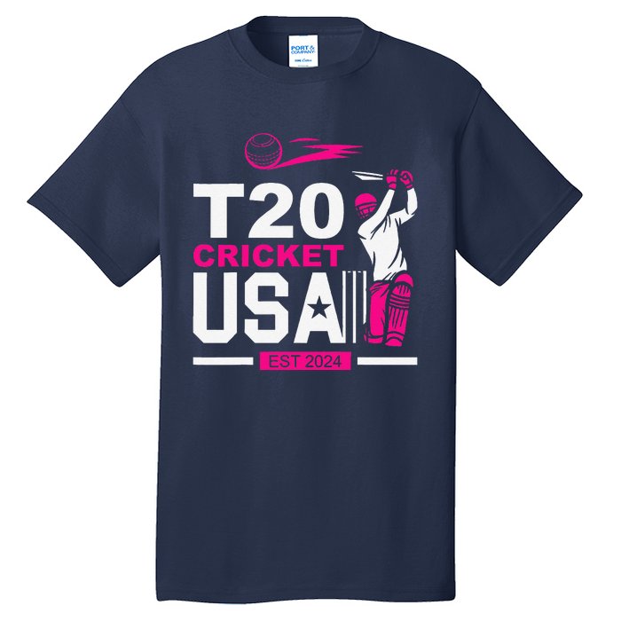 T20 Cricket 2024 Usa Cricket Fans Tall T-Shirt