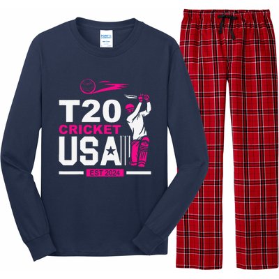 T20 Cricket 2024 Usa Cricket Fans Long Sleeve Pajama Set