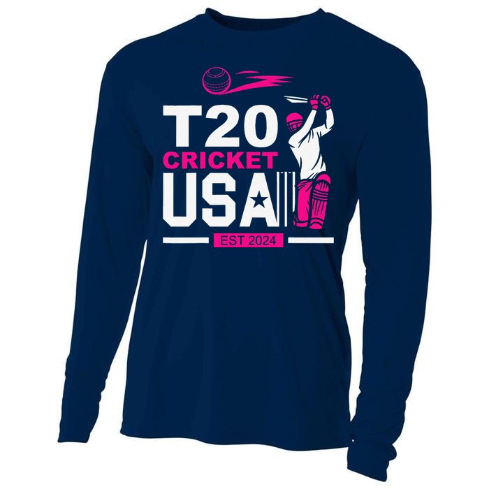 T20 Cricket 2024 Usa Cricket Fans Cooling Performance Long Sleeve Crew