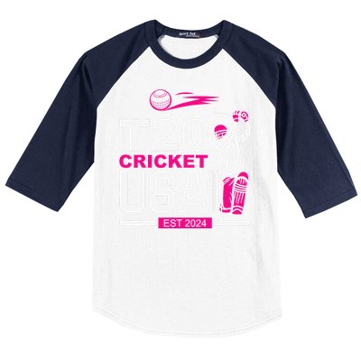 T20 Cricket 2024 Usa Cricket Fans Baseball Sleeve Shirt