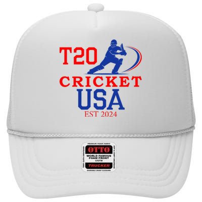 T20 Cricket 2024 Usa High Crown Mesh Back Trucker Hat