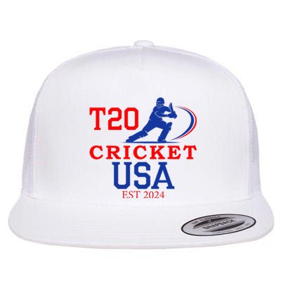 T20 Cricket 2024 Usa Flat Bill Trucker Hat