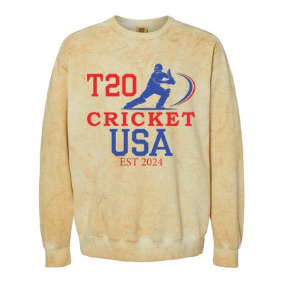 T20 Cricket 2024 Usa Colorblast Crewneck Sweatshirt