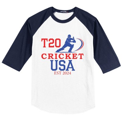 T20 Cricket 2024 Usa Baseball Sleeve Shirt