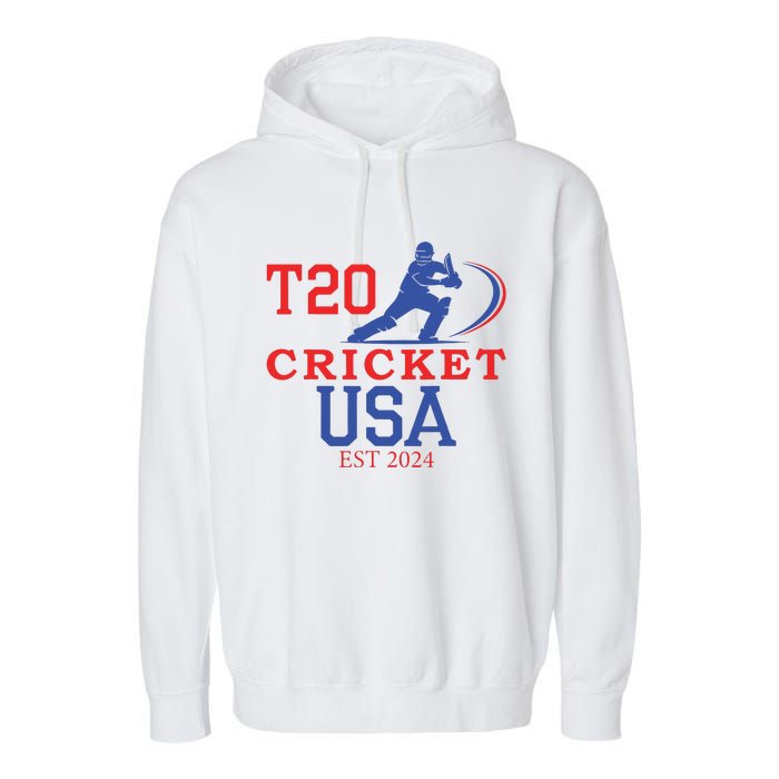 T20 Cricket 2024 Usa Garment-Dyed Fleece Hoodie