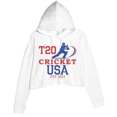 T20 Cricket 2024 Usa Crop Fleece Hoodie