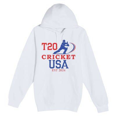 T20 Cricket 2024 Usa Premium Pullover Hoodie