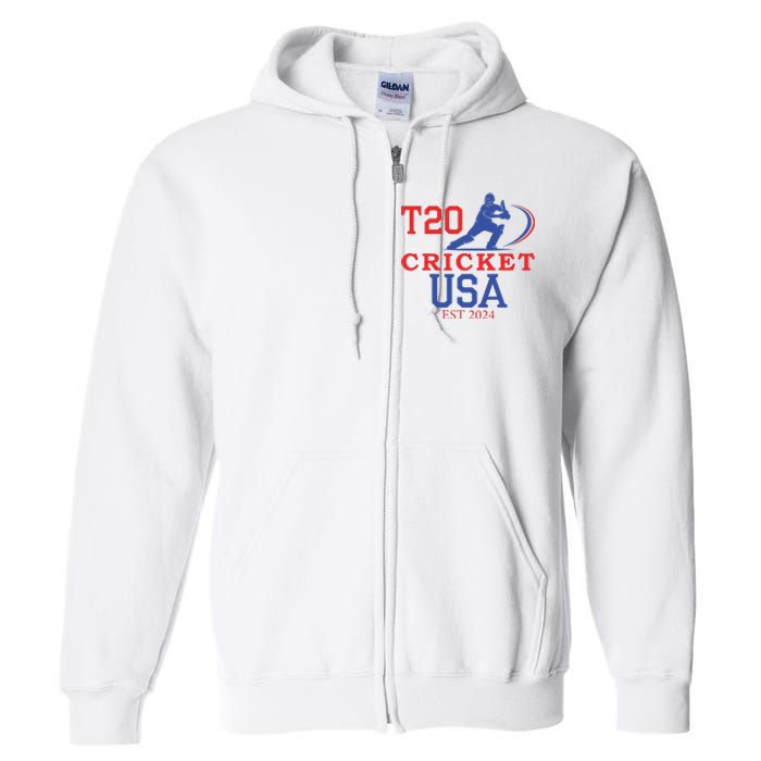 T20 Cricket 2024 Usa Full Zip Hoodie