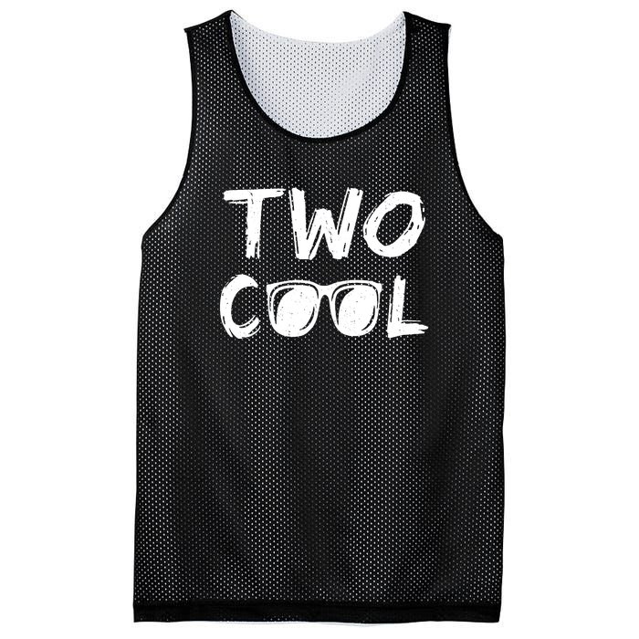 Two Cool 2 Year Old Birthday Mesh Reversible Basketball Jersey Tank