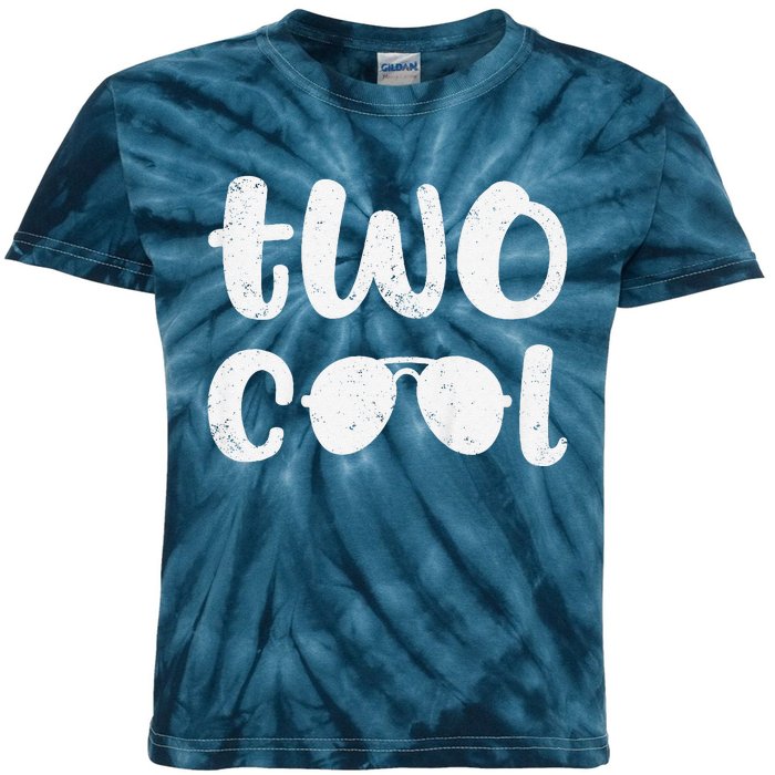 Two Cool 2nd Birthday Gift 2 Year Old Boy Second Bday Kids Tie-Dye T-Shirt