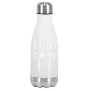 Two Cool 2nd Birthday Gift 2 Year Old Boy Second Bday Stainless Steel Insulated Water Bottle