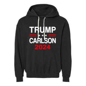 Trump Carlson 2024 President Election Pro America Garment-Dyed Fleece Hoodie