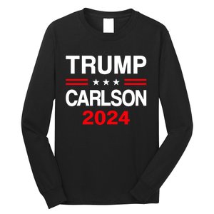 Trump Carlson 2024 President Election Pro America Long Sleeve Shirt