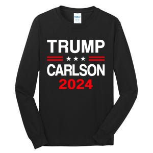 Trump Carlson 2024 President Election Pro America Tall Long Sleeve T-Shirt