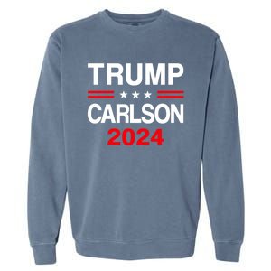 Trump Carlson 2024 President Election Pro America Garment-Dyed Sweatshirt