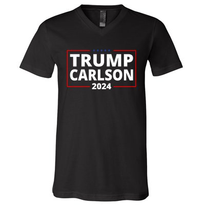 Trump Carlson 2024 President Election Pro America V-Neck T-Shirt