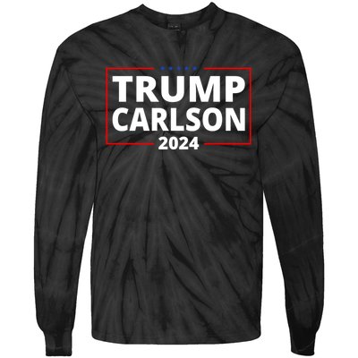 Trump Carlson 2024 President Election Pro America Tie-Dye Long Sleeve Shirt